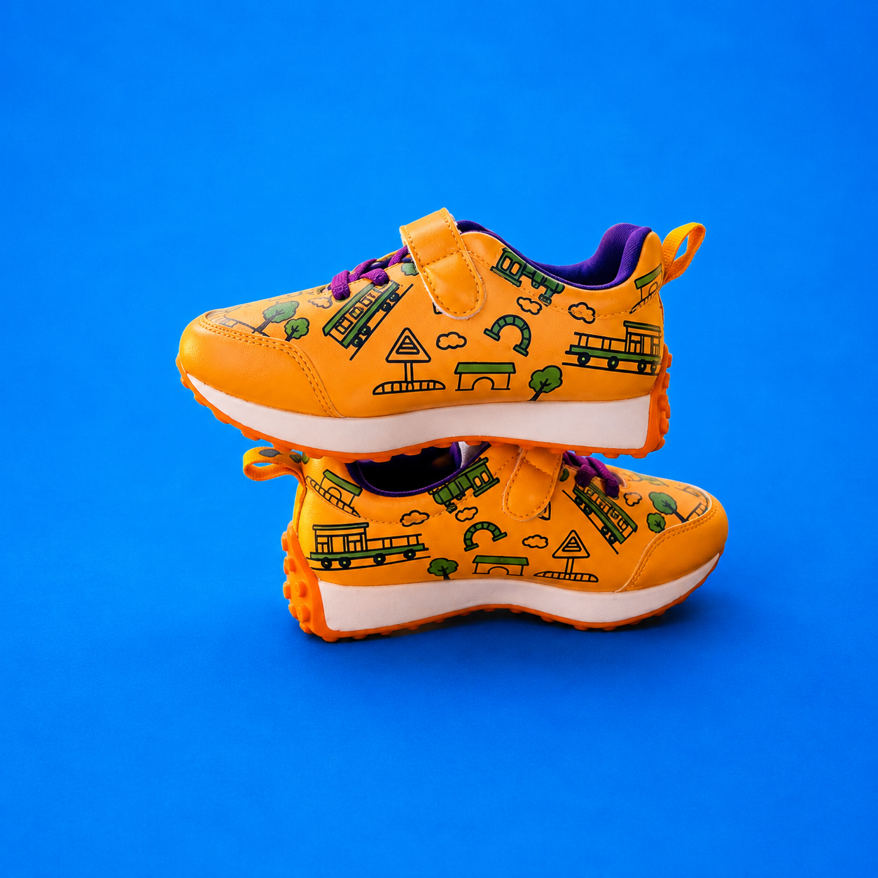 Globetrotters Train Orange Kids Sneakers
