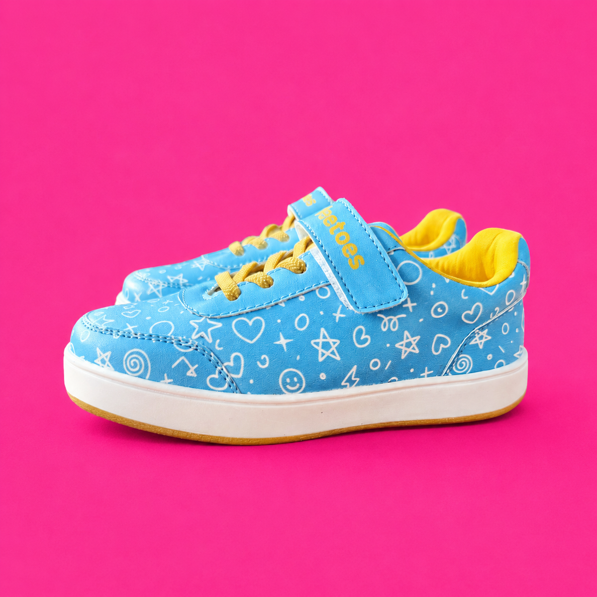 Doodledrift Blue Scribble Kids Sneakers