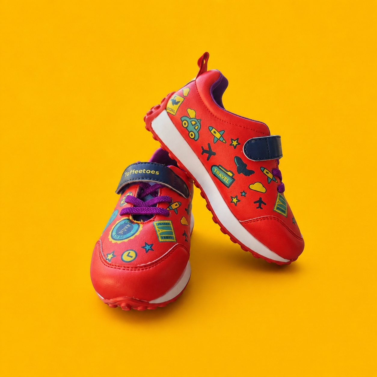 Globetrotters Adventure Red Kids Sneakers