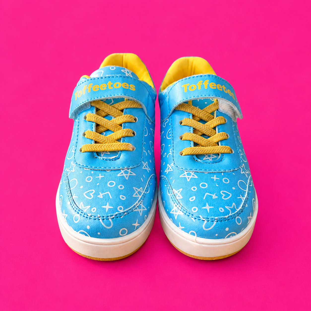 Doodledrift Blue Scribble Kids Sneakers