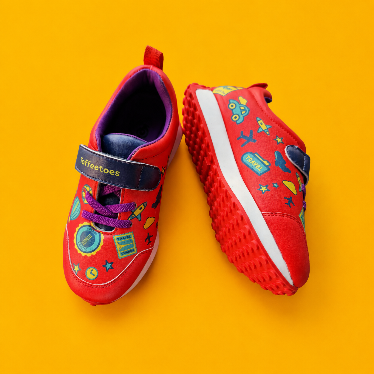 Globetrotters Adventure Red Kids Sneakers