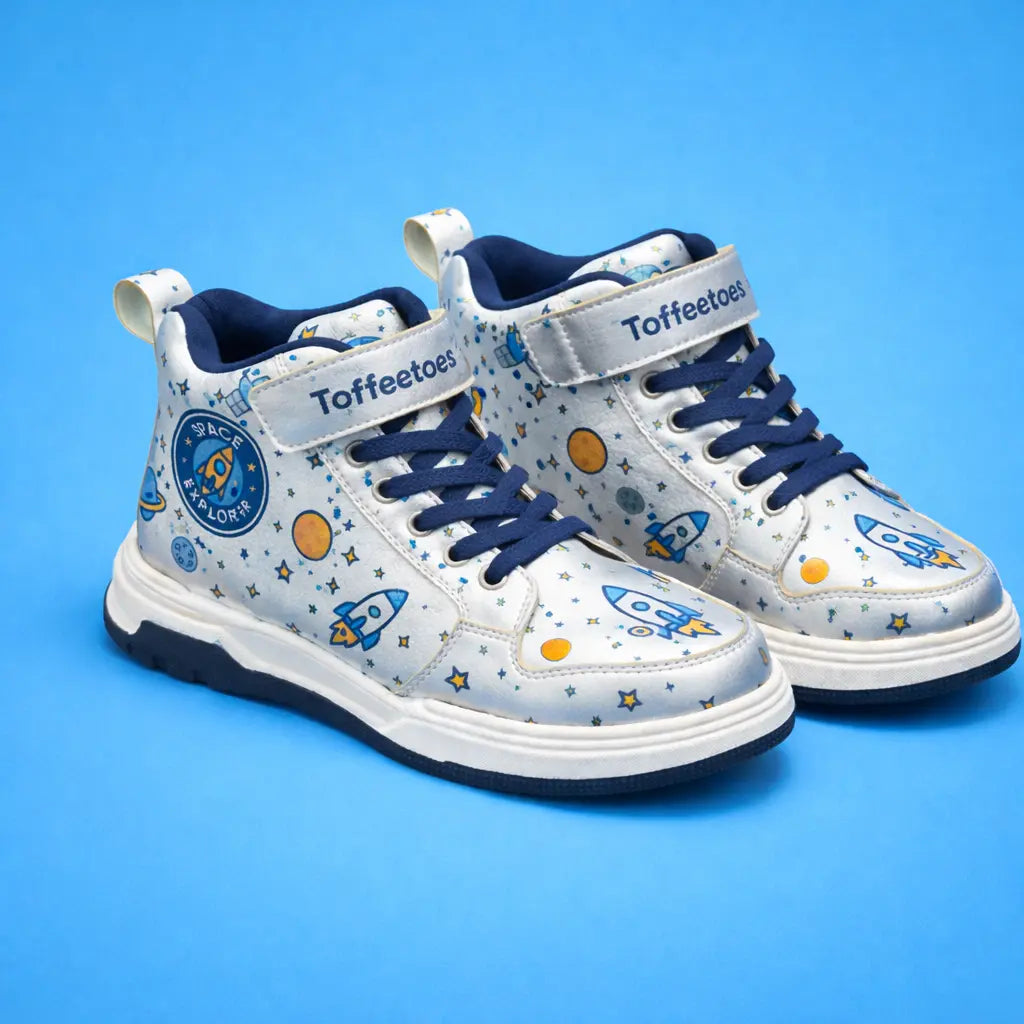 Astroknots Lunar Silver Kids Sneakers