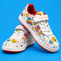 Doodledrift White Scribble Kids Sneakers